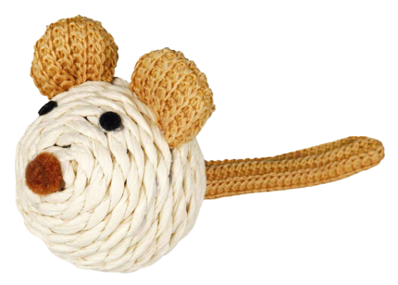 Trixie - Maus mit Rassel, Seil, 5cm