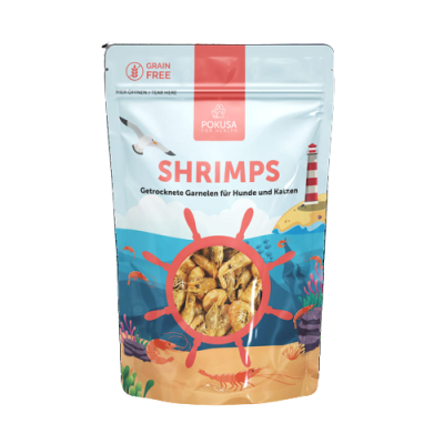 Pokusa - SHRIMPS getrocknete Garnelen für Hunde und Katzen 40g