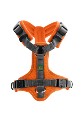 Hunter - Geschirr Maldon orange/grau, gut gepolstertes Hundegeschirr, Hundekleidung, Hundegestelltli, Hunter Hundeprodukte