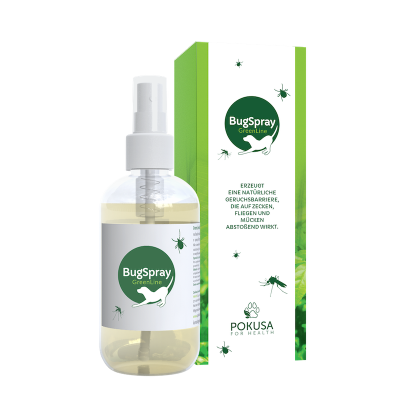 Pokusa - GreenLine BugSpray 150ml - Zeckenschutz - natürliche Unterstützung gegen Zecken, Zeckenschutz für Hunde, natürliches Mittel gegen zecken, Pokusa_for_health