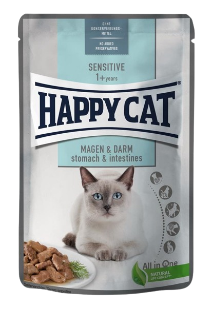 HappyCat Sensitive Meat in Sauce - Sensitive Magen & Darm, Happy Cat Nassfutter, Katzenfutter