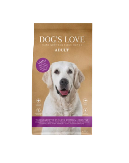 DOG'S LOVE Trockenfutter ADULT Lamm, Hundefutter, Labrador, Tiernahrung