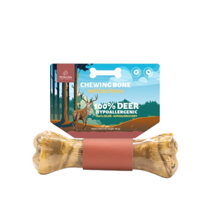 FEEL THE WILD Kauknochen DEER- Hypoallergener Kauknochen, 100% Hirsch.