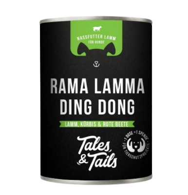 Tales & Tails - Rama Rama Lamma Ding Dong- 400g + 800g- Nassfutter Lamm