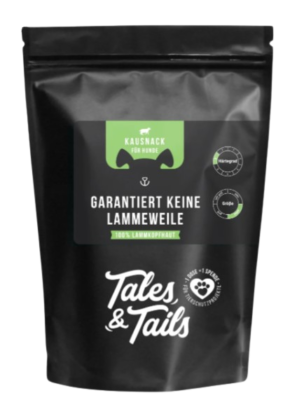 Tales & Tails - Garantiert keine Lammeweile 100% Lammkopfhaut - Kauartikel für Hunde - 500g