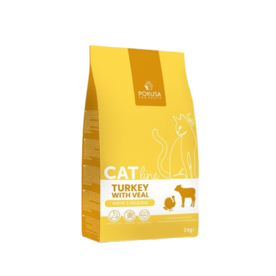 Pokusa - CatLine Pute mit Kalb - Trockenfutter für Katzen