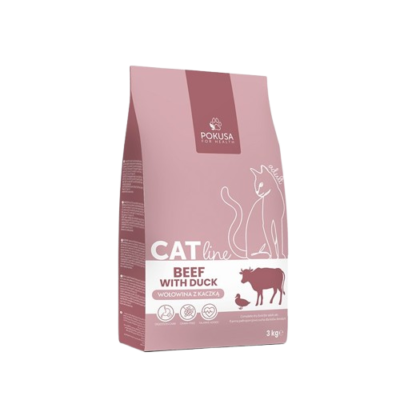 Pokusa - CatLine Rind mit Ente Trockenfutter für Katzen