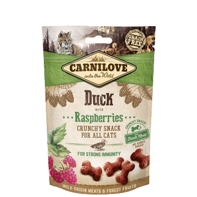 Carnilove - Fel Crunchy Snack Ente Himbeer 10x50g