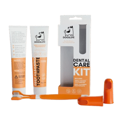 DogsLife - Zahnpflegeset (Dreifach-/Fingerzahnbürste)