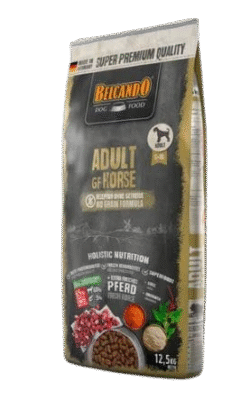 BELCANDO® Adult GF Horse überzeugt durch hochwertiges Pferdefleisch und sorgfältig ausgewählte Zutaten, die es zu einer besonderen Delikatesse für Hunde machen. Die getreidefreie Zusammensetzung und die exklusive Fleischqualität machen dieses Trockenfutter ideal für empfindliche Tiere. Die wertvollen Inhaltsstoffe fördern zudem Vitalität und Wohlbefinden. Amaranth dient als hochwertige Alternative zu Getreide und liefert essentielle Nährstoffe. Die Kombination mit Krill, einer reichen Quelle für Omega-3-Fettsäuren, sorgt für eine besonders ausgewogene Rezeptur.