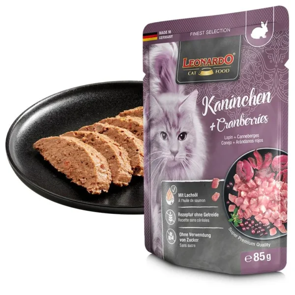 Leonardo - Kaninchen + Cranberries - Nassfutter 85g