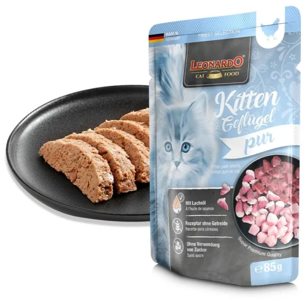 Leonardo - Kitten Geflügel pur - Nassfutter 85g