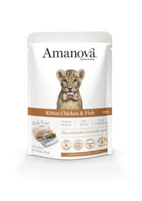Amanova - Fel Kitten GF Huhn+Fisch 12x85g P09