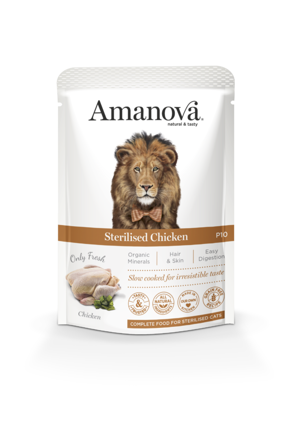 Amanova - Fel Adult Sterilised GF Huhn 85g P10
