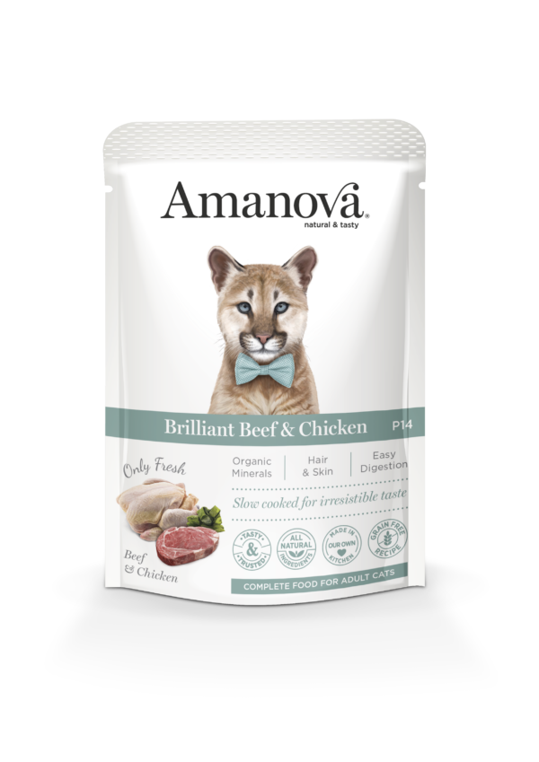 Amanova - Adult Brilliant GF Rind+Huhn 85g P14