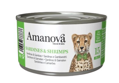 Amanova - EFM Fel Adult Sardine + Shrimps 12x70g - P15