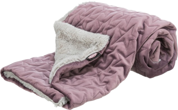 Trixie - Decke Estelle, 100×70 cm, beere/grau