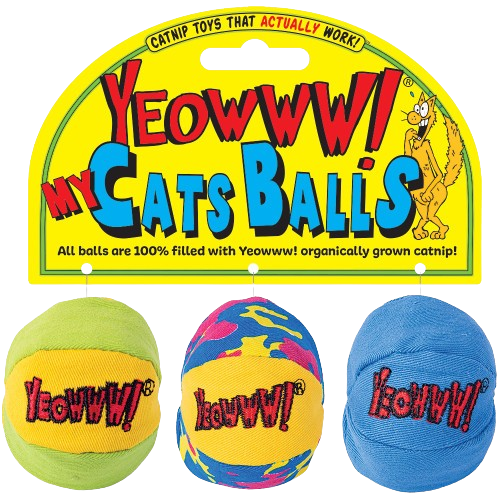 My Cats Balls 3 Stk D=5cm Catnip 100% biologische Katzenminze