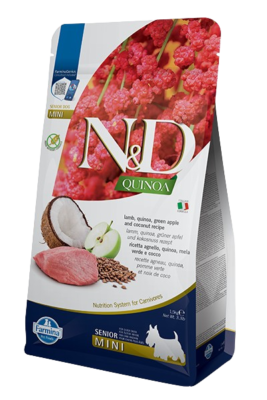 Farmina - N&D Quinoa Mini Senior Can Lamm, grüner Apfel 2.5kg