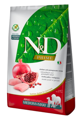 Farmina - N&D Prime Chicken & Pomegranate Adult MED/MAX