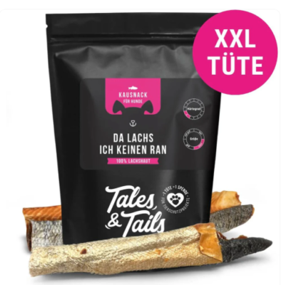 Tales & Tails - Da Lachs ich keinen ran 100% Lachshaut - Kauartikel 500g