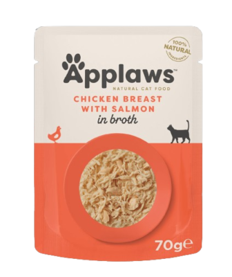 Applaws - Hühnerbrust mit Lachs in Brühe 75g