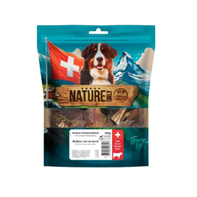 NatureOnly - Rinder Bullkau 350g Beutel: XL Rinder Kopfhaut Schweiz
