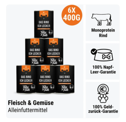 Tales & Tails – Das Rind ich lecker 6x400g