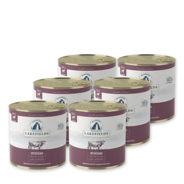 Lakefields - Classic Nassfutter-Menü Rind 6x800g