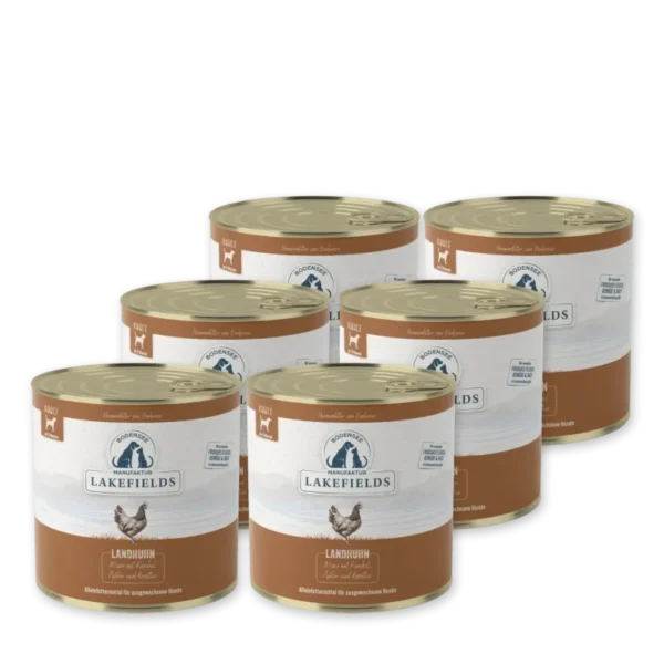 Lakefields Hundefutter Huhn 6x800g
