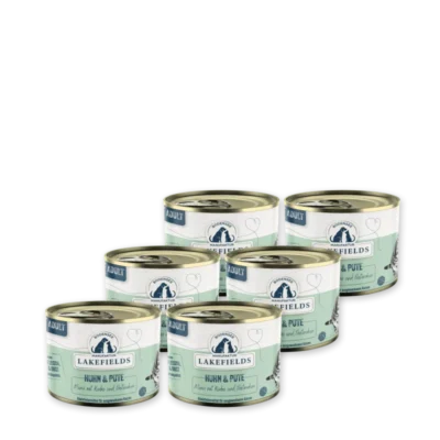 Lakefields - Classic Nassfutter-Menü Huhn und Pute 6x200g