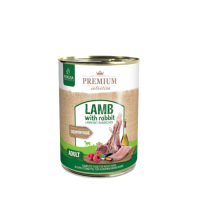 Pokusa - Lamm mit Kaninchen - Nassfutter 6x400g