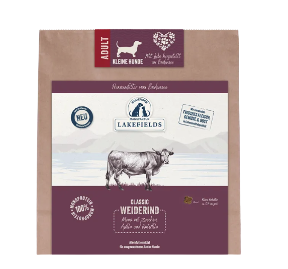 Lakefields Rind Trockenfutter kleine Hunde