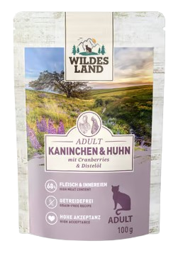 Wildes Land Kaninchen Huhn Katze
