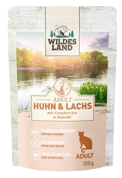 Wildes Land Huhn Lachs Katze