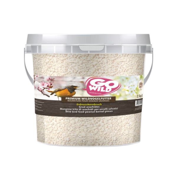 GoWild Erdnusskernbruch für Wildvögel, 2,5-kg-Packung